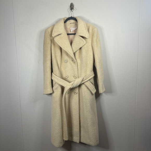 Rawley International Vintage Made in England 100% Mohair Trench Coat Medium - Picture 2 of 16